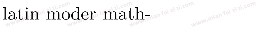 latin moder math字体转换